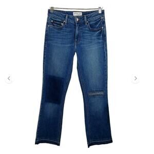 DEREK LAM 10 CROSBY GIA High Rise Crop Flare Jeans | Italian Denim | Sz 25" NEW